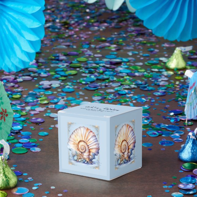 Luxury seashell beach wedding nautical favour box (Party)