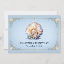 Luxury seashell wedding beach theme conch