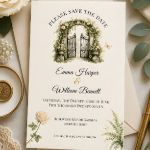 Luxury Secret Garden Wedding  Save The Date