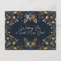 Luxury  Shana Tova - blue & yellow