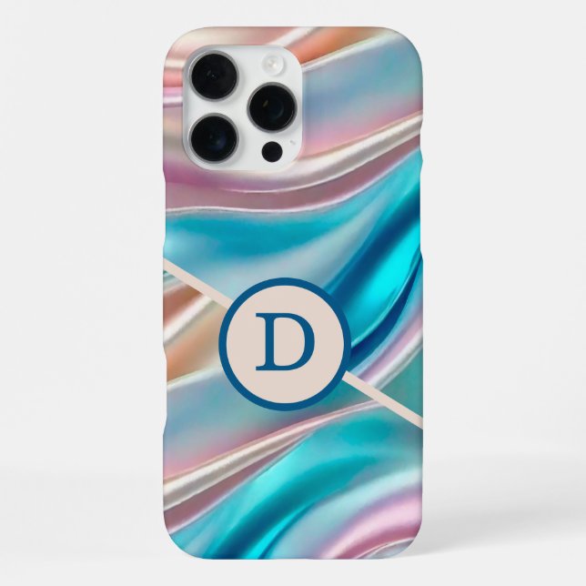 Luxury Silk Monogram iPhone Case (Back)