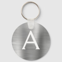 Luxury Silver Faux Stainless Steel Monogram