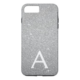 Luxury Silver Glitter and Sparkle Monogram Case-Mate iPhone Case