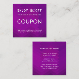 Luxury Silver Glitter Salon Supplies Discount Card