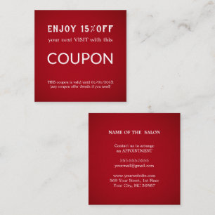 Luxury Silver Glitter Salon Supplies Discount Card
