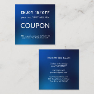 Luxury Silver Glitter Salon Supplies Discount Card