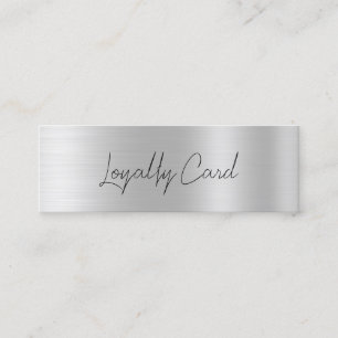 Luxury Silver Glitter Salon Supplies Loyalty Card