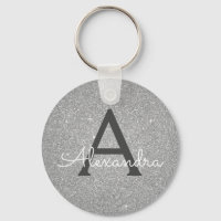 Luxury Silver Glitter & Sparkle Monogram