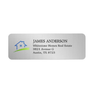 Luxury Silver Metallic Real Estate Agent Business
