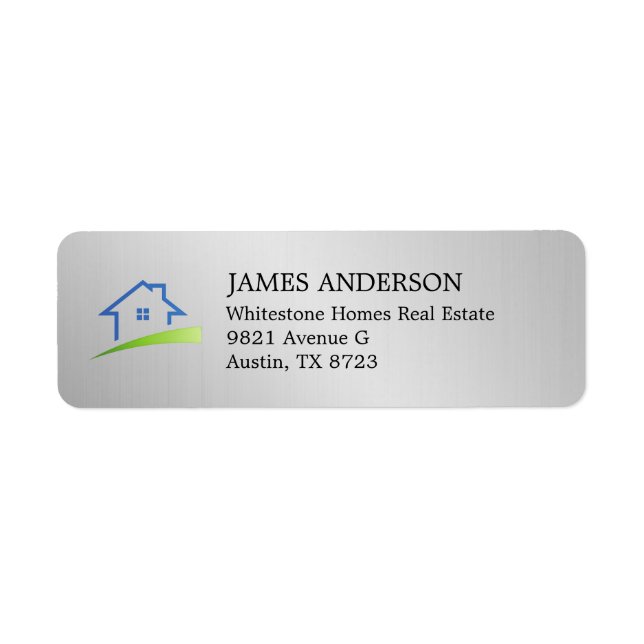 Luxury Silver Metallic Real Estate Agent Business (Front)