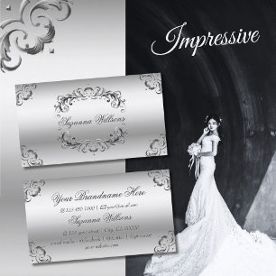 Luxury Silver Ornate Decor Sumptuous and Luxurious Business Card