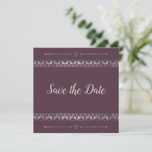 Luxury Silver Save the Date Invitation
