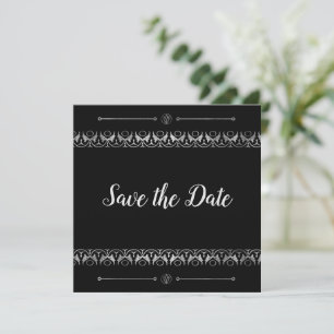 Luxury Silver Save the Date Invitation