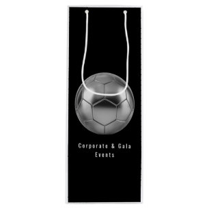 Luxury Silver Soccer Ball for Corporate Gala&Event Wine Gift Bag
