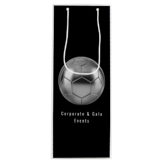 Luxury Silver Soccer Ball for Corporate Gala&Event Wine Gift Bag