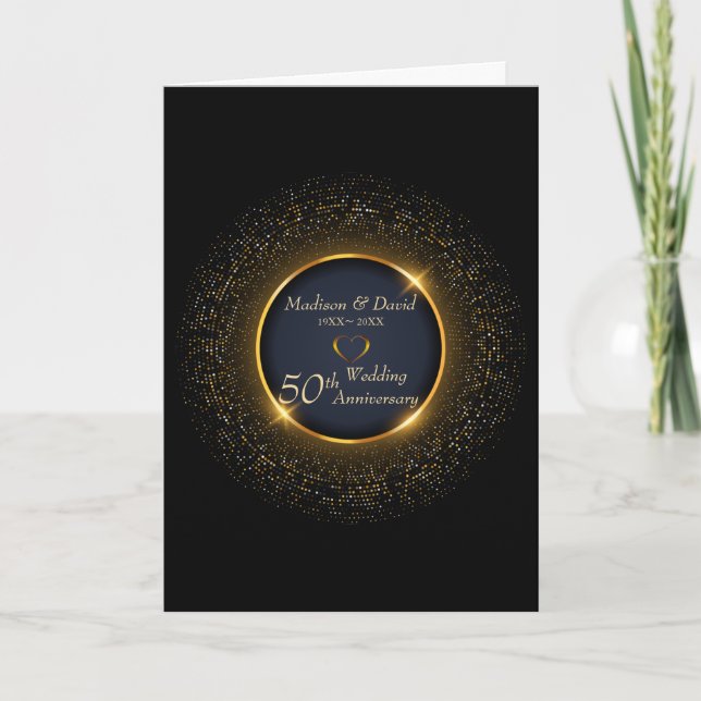 Luxury Silver Sparkling Frame Card (Front)