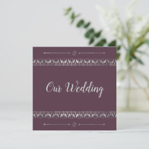 Luxury Silver Wedding Invitation