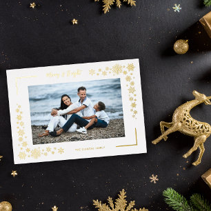 Luxury Snowflakes Minimalist Photo Family Frame
