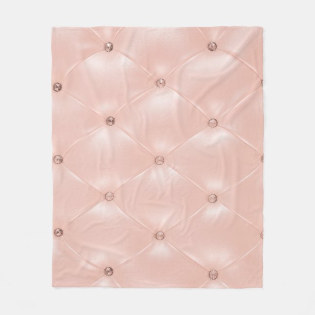 Luxury Sofa: Old Rose Texture Fleece Blanket (Front)