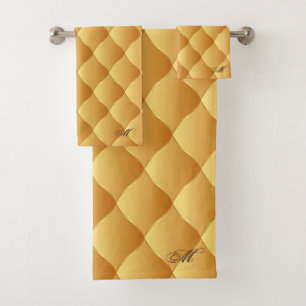 Luxury Soft Gold Monogrammed Customise Bath Towel Set