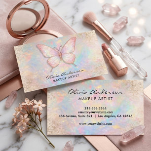 Luxury Soft Opal logo Butterfly Chic               Business Card