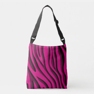 Luxury Soft Pink 3D Zebra Wave Crossbody Bag