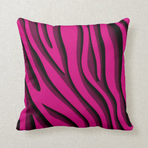 Luxury Soft Pink 3D Zebra Wave Cushion