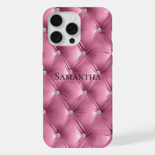 Luxury Soft Pink Faux Velvet iPhone 15 Pro Max Case