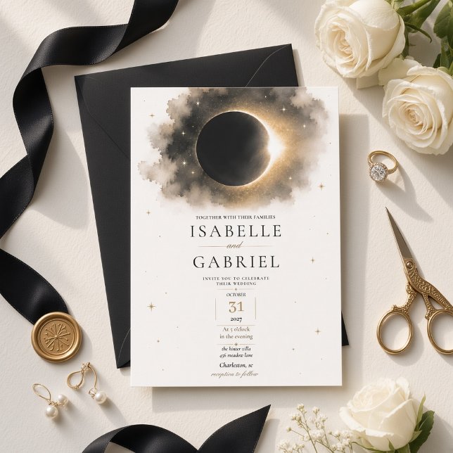 Luxury Solar Eclipse | Celestial Moon Eclipse Invitation (Creator Uploaded)