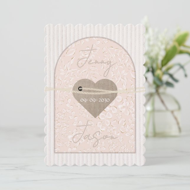 Luxury Sophisticated Opulent Love Wedding Invite  (Standing Front)