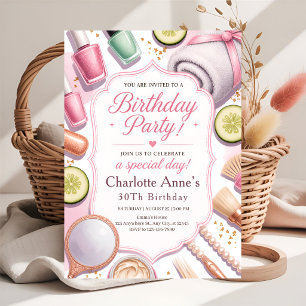 Luxury Spa Birthday Party Invitation