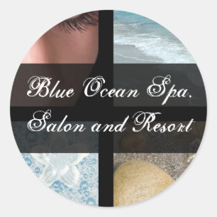 Luxury Spa Resort Theme Classic Round Sticker