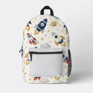 Luxury Space Rocket Kids Backpack Pattern