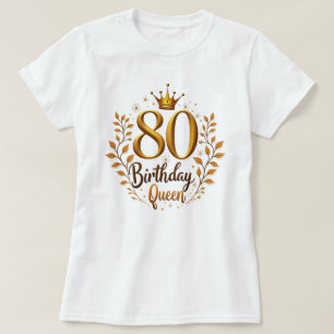 Luxury Sparkle 80 Years Queen Graphic T-Shirt