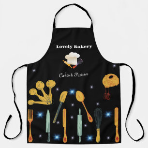 Luxury Sparkle Baking Cooking Utensil Bakery  Apron