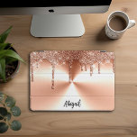 Luxury Sparkle Rose Gold Dripping Glitter Personal iPad Pro Cover<br><div class="desc">Beautiful Luxury Sparkle Rose Gold Dripping Glitter With Brushed Metal Texture Design Personalised iPad Pro</div>