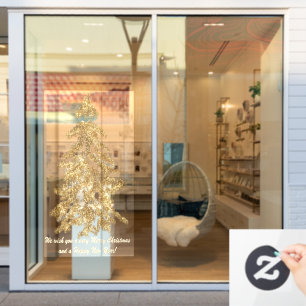 Luxury Sparkling Gold Watercolor Christmas Trees