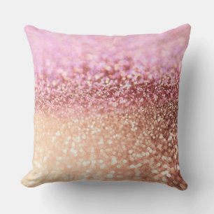 Luxury Sparkling Pink Ombre Glitter Gradient Cushion