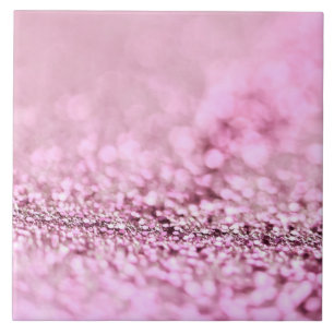 Luxury Sparkling Pink Rose Gold Glitter Tile