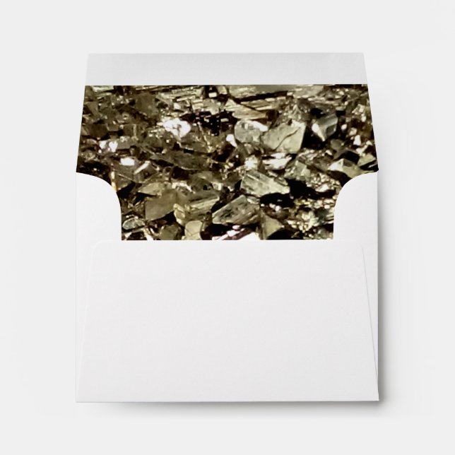 Luxury sparkly gold colour liner wedding envelope (Back (Bottom))