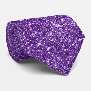 Luxury Sparkly Royal Purple Glitter Tie