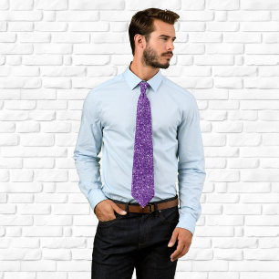 Luxury Sparkly Royal Purple Glitter Tie