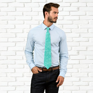 Luxury Sparkly Turquoise Glitter Tie