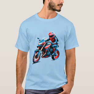 🏍️ Luxury Sport Motorcycle Rider Premium Motion T-Shirt