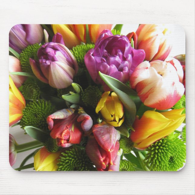 Luxury Spring Tulips Bouquet Mousepad (Front)