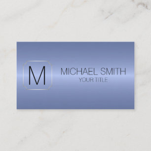 Luxury Stainless Steel Metal Monogram #7 Business Card