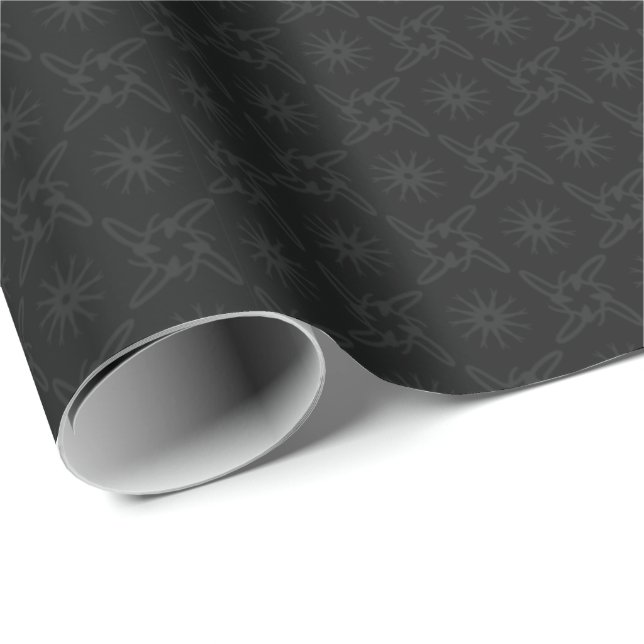 Luxury Style Black & Grey Pattern Wrapping Paper (Roll Corner)