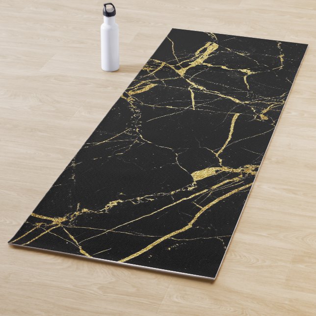 Luxury Stylish Black and Gold (Double Sided)  Yoga Mat (In Situ)