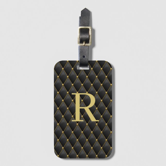 Luxury Stylish Monogram Luggage Tag (Front Vertical)