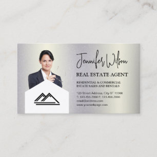 Luxury stylish real estate agent business card